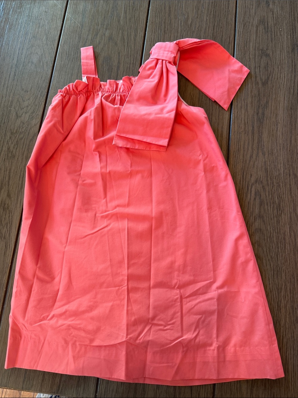 The Beaufort Bonnet Company Coral Pink One-Shoulder Girls Dress